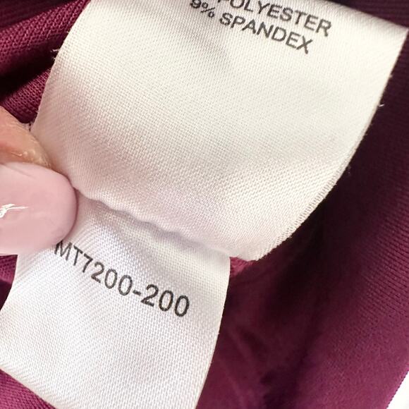 Masters Tech Purple Performance Quarter Zip Long Sleeve Pullover Small Augusta - Picture 10 of 12